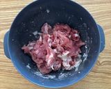 豚こま肉で蓮根のはさみ焼き♩作り方2写真