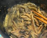 秋！きのこ！海苔の佃煮ガリバタ炒め作り方2写真