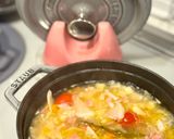 野菜とハムのパスタスープ作り方5写真