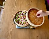 せいろで蒸し料理★豚バラ肉のレタス巻き作り方6写真