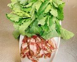 豚肩ロースと蕪の葉の炒め物作り方1写真