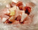 カレー用豚肉で作る酢豚作り方1写真