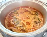 トマト🍅と夏野菜のワンパン❣️サンラータン煮麺作り方4写真