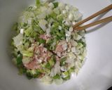 簡単 長ネギ入り鳥つくね味噌味作り方1写真