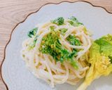 菜の花の豆腐クリームパスタ作り方3写真