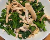 菜の花と鶏むね肉のからしあえ作り方4写真
