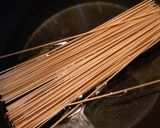 生理前の冷やし豆乳タンパク質そば(和風)作り方1写真