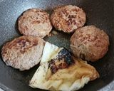 テリヤキ月見バーガー（丸パンなんでも作り方5写真