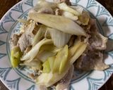 冷凍していた塩麹豚肉と冷凍ねぎを使った炒めもの作り方5写真