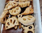 れんこんとごぼう天の煮物作り方5写真
