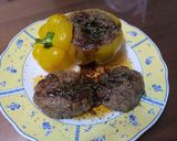ハンバーグとパプリカの肉詰め作り方12写真