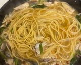 ワンパン💥サバのオイルスープパスタ作り方5写真