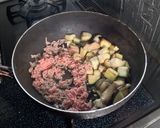 厚揚げと茄子、しいたけで肉そぼろ丼作り方3写真