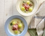 夏のご褒美♪飲む前菜　メロンヨーグルトガスパチョ作り方6写真
