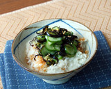 おこげ香る！なすときゅうりの浅漬け茶漬け作り方4写真