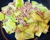 豚ミンチとキャベツの味噌炒め丼作り方3写真