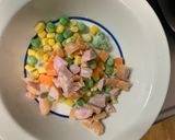 レンジ簡単ビーフシチュー味オムライス弁当作り方1写真