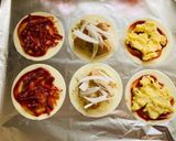 夏休みのお昼\餃子の皮で/ピザパーティー作り方17写真