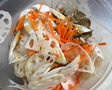 れんこんとキノコの中華風サラダ作り方3写真