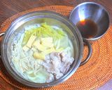 白菜と豚バラ肉のうどん鍋作り方8写真