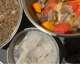 大学芋→肉そぼろ・茹で胸肉→カレー作り方2写真