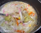 野菜たっぷり♪豚挽肉のちゃんぽん風スープ作り方6写真