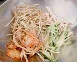 簡単！蒸し鶏とキムチのごぼうサラダ作り方6写真