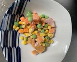 レンジ簡単クリーミーそば飯味炒飯弁当作り方2写真