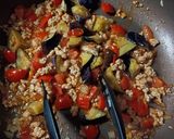 白だしで なす🍆とトマト🍅のボロネーゼ風パスタ作り方3写真