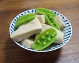高野豆腐とスナップエンドウの炊き合わせ作り方7写真
