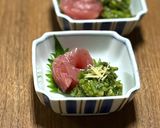 ワラビのたたきと白だし漬けマグロ作り方4写真