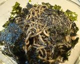 韓国風　ごまとえごま油の冷やし混ぜ蕎麦作り方4写真