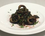 レモン香る旬のイカとセロリのイカ墨パスタ作り方20写真