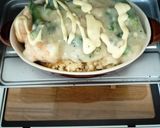 バナメイエビとスナップエンドウ豆のドリア作り方3写真