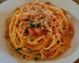 カリカリツナパン粉とトマトのパスタ作り方12写真