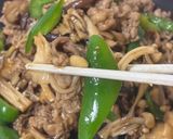 【米必須】牛肉とキノコのオイスターソース炒め作り方7写真
