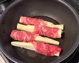 マコモダケの牛肉巻き作り方2写真