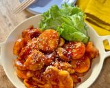 長芋と鶏肉のヤンニョム作り方4写真