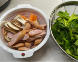 ほうれん草と残り野菜の炒めもの作り方2写真