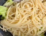 簡単　和風豚肉とレタスえのきのパスタ作り方14写真