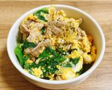 かつお菜と豚肉の卵炒め作り方8写真