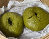 米粉の抹茶ベーグル風蒸しパン【蒸籠】作り方6写真
