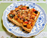 簡単ランチ！ラタトゥイユとタコのトースト作り方3写真