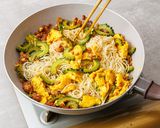 沖縄の定番♪ゴーヤと卵の素麺チャンプルー作り方6写真