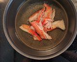 卵とカニカマのあんかけおだしうどん作り方3写真