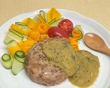 おもてなし主菜。かぼちゃサラダ肉料理ハンバーグ作り方11写真