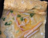 お弁当の彩りに♪かにかまとねぎの卵焼き作り方3写真