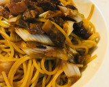 惣菜/豚三枚肉と長ネギの和風パスタ作り方4写真