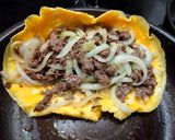 超簡単！玉ねぎとひき肉の簡単オムレツ！作り方4写真