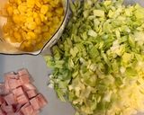 お子様にも！かさ増しキャベツチャーハン作り方1写真